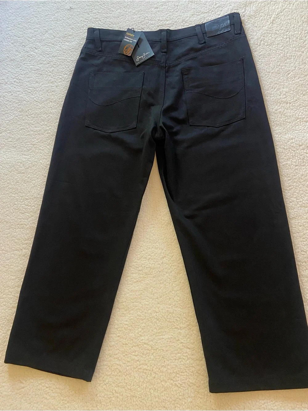 Sean John Mens Jeans Denim Straight Fit Wide Leg 38x30 Black Y2K Hip Hop NWT